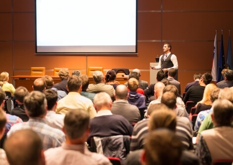 iias trade fair exhibition hall crowded