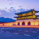 gyeongbokgung palace gate seoul night