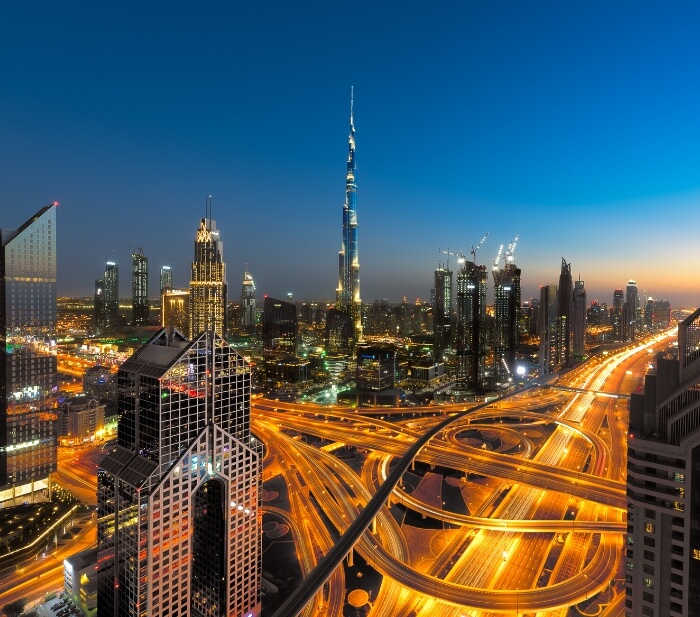 modern middle east city architecture uae