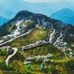 remote mountain town landscape