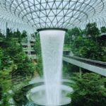 singapore changi airport waterfall