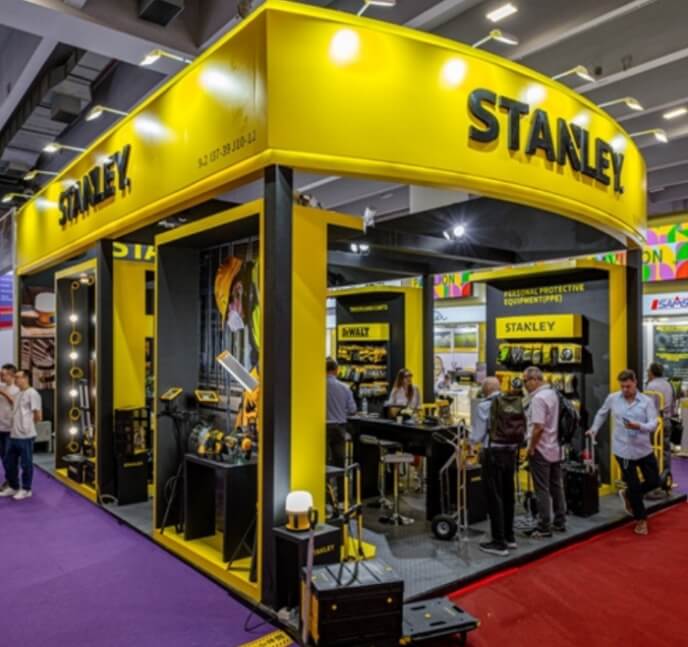 stanley tools trade show booth