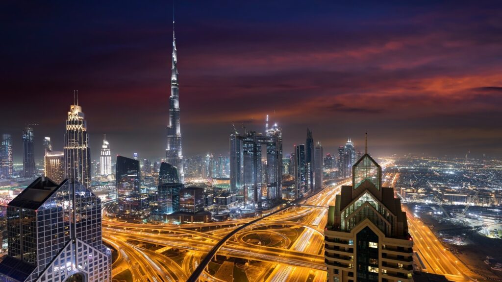dubai skyline new year